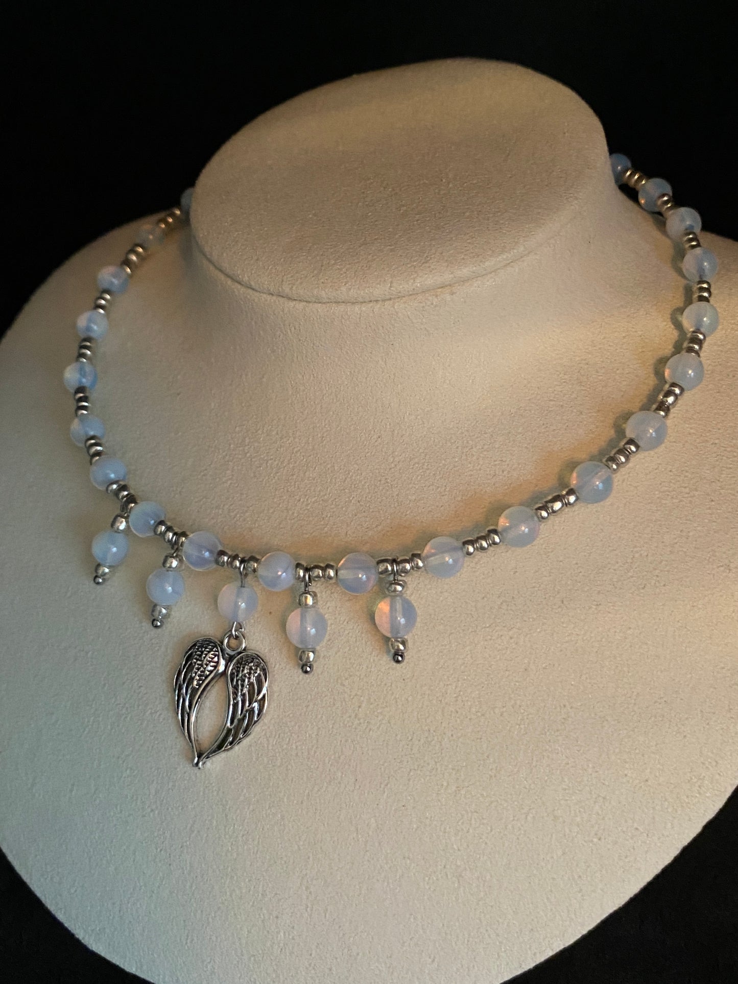Opalite & Angel Wing Choker
