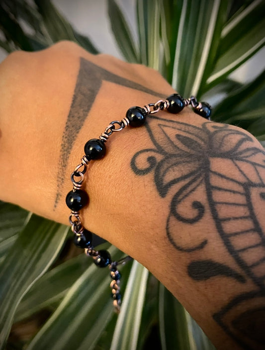Black Tourmaline | Copper Bracelet