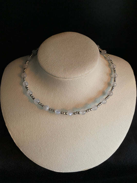 Rainbow Moonstone Choker