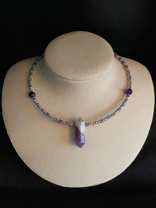 Amethyst Crystal Point Choker