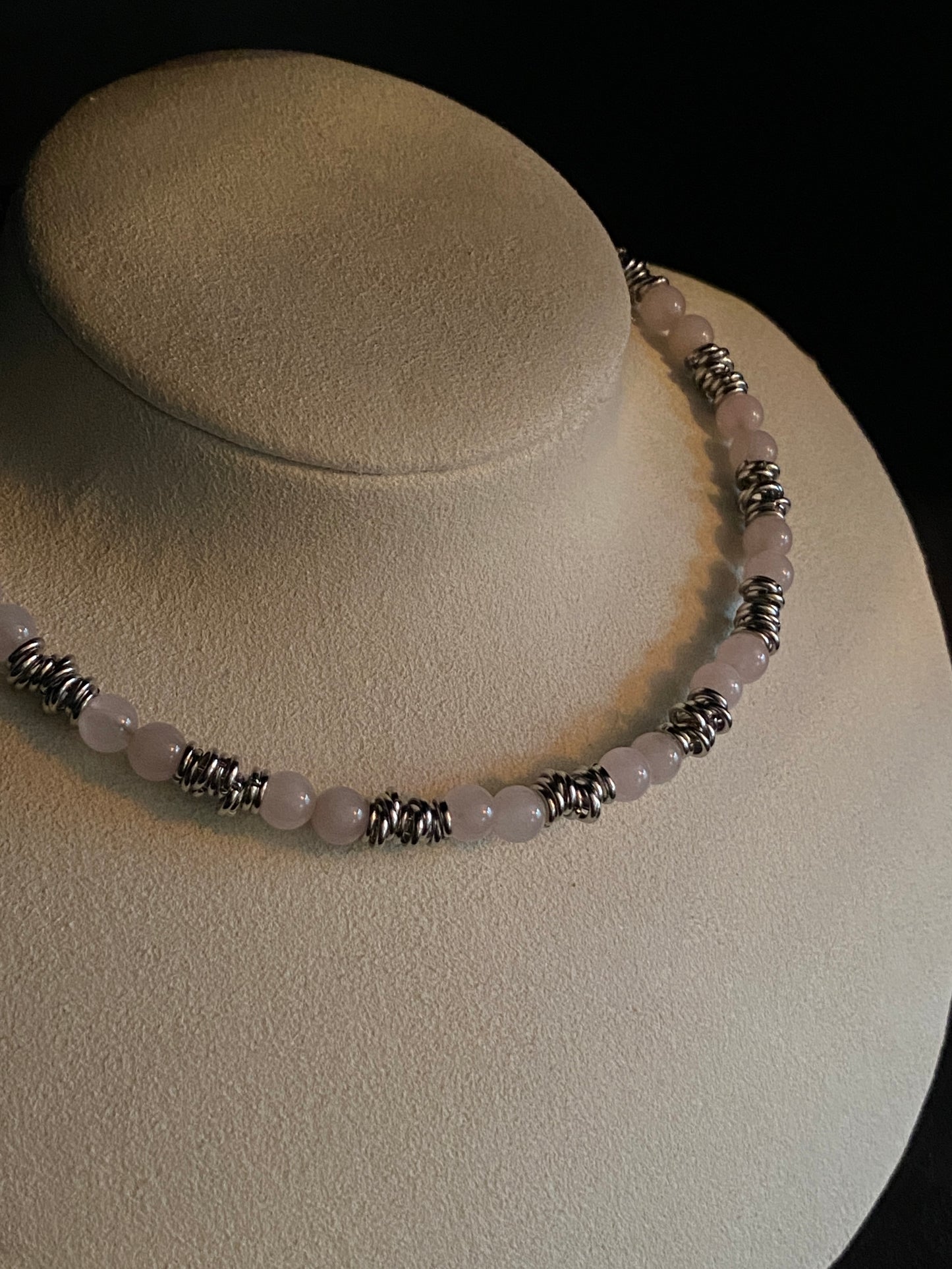 Rose Quartz Choker
